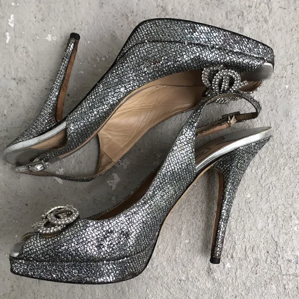 Jimmy Choo glitter n rhinestones